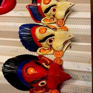 Wood bird mask